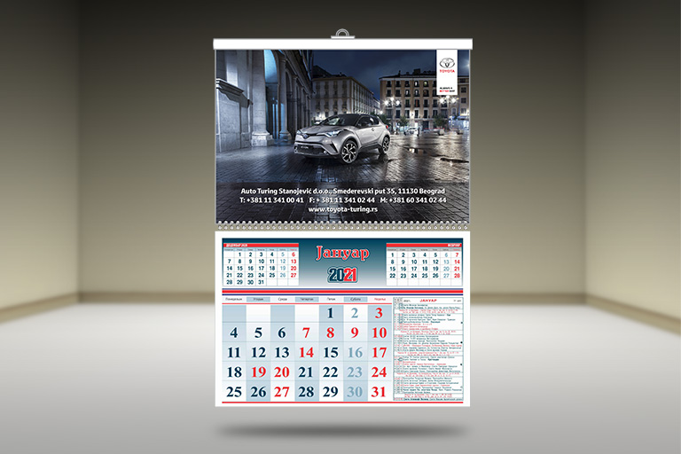 Toyota Kalendari Stamparija Pantergraf